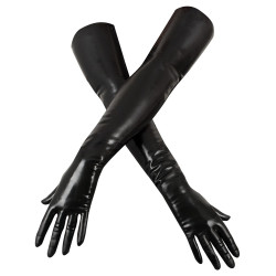 The Latex Collection Gants longs en latex Tenue Bdsm Noirs